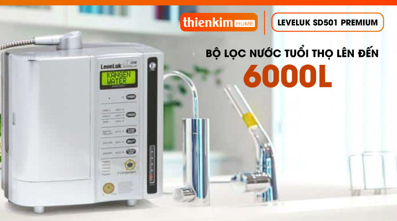 Máy điện giải ion kiềm Kangen LeveLuk SD501 Platinum tuổi thọ lọc lớn
